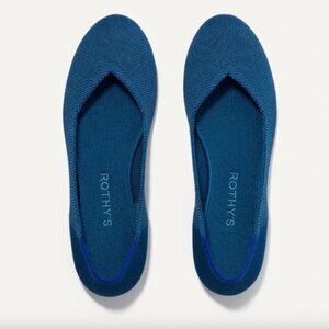 Rothy's Round Toe Flats Deep Ocean Blue 10.5